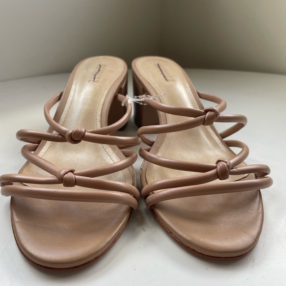 NWT Schutz Princey Leather Knotted Sandal Block Heel Size 8.5 - Picture 3 of 12